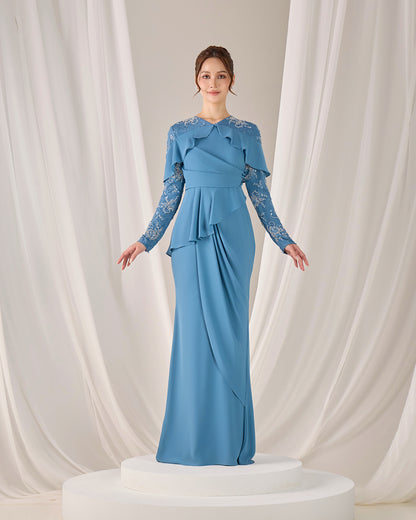 MIREA DRESS (DIAMOND TEAL BLUE)