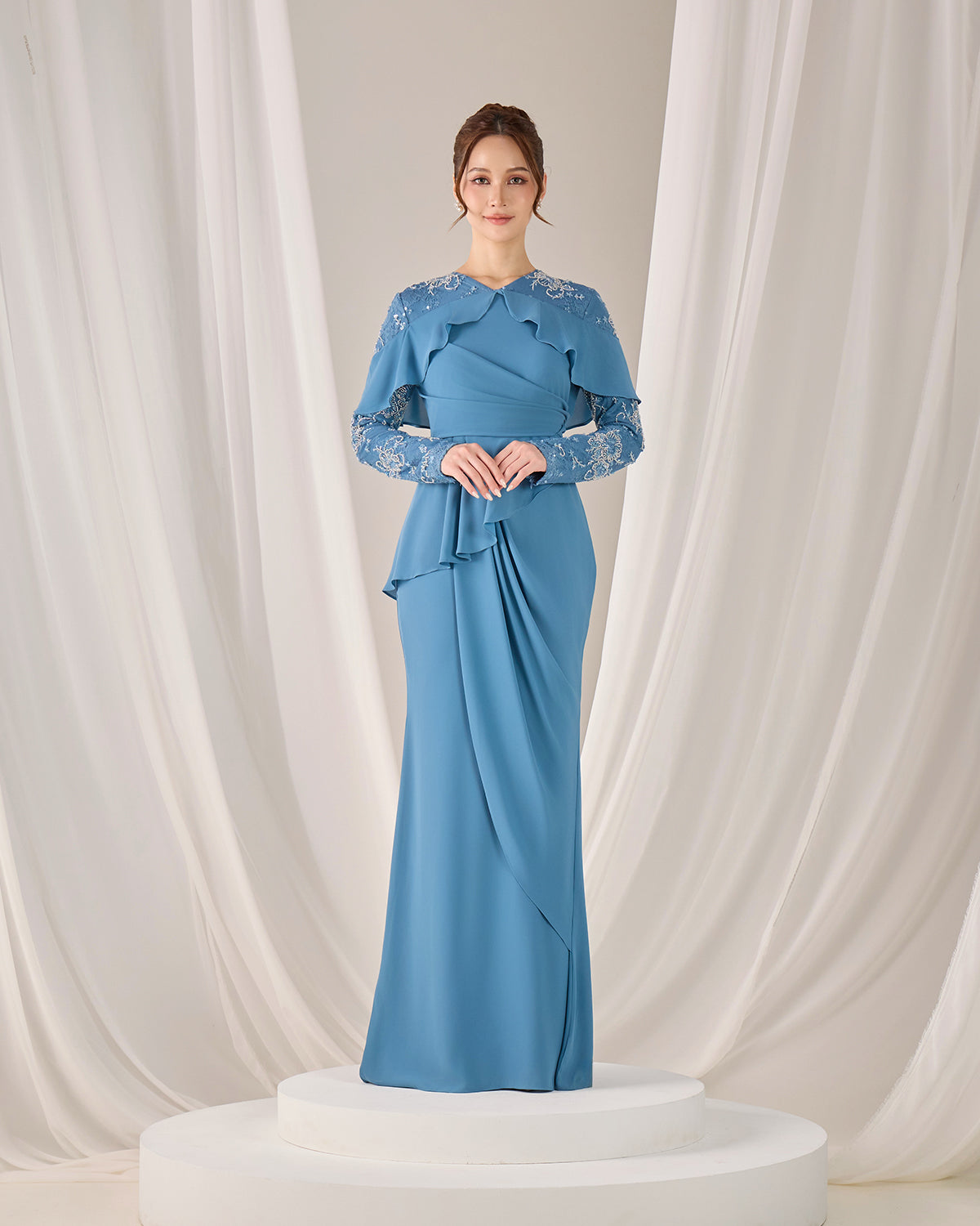 MIREA DRESS (DIAMOND TEAL BLUE)