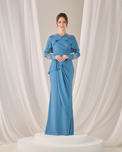 MIREA DRESS (DIAMOND TEAL BLUE)