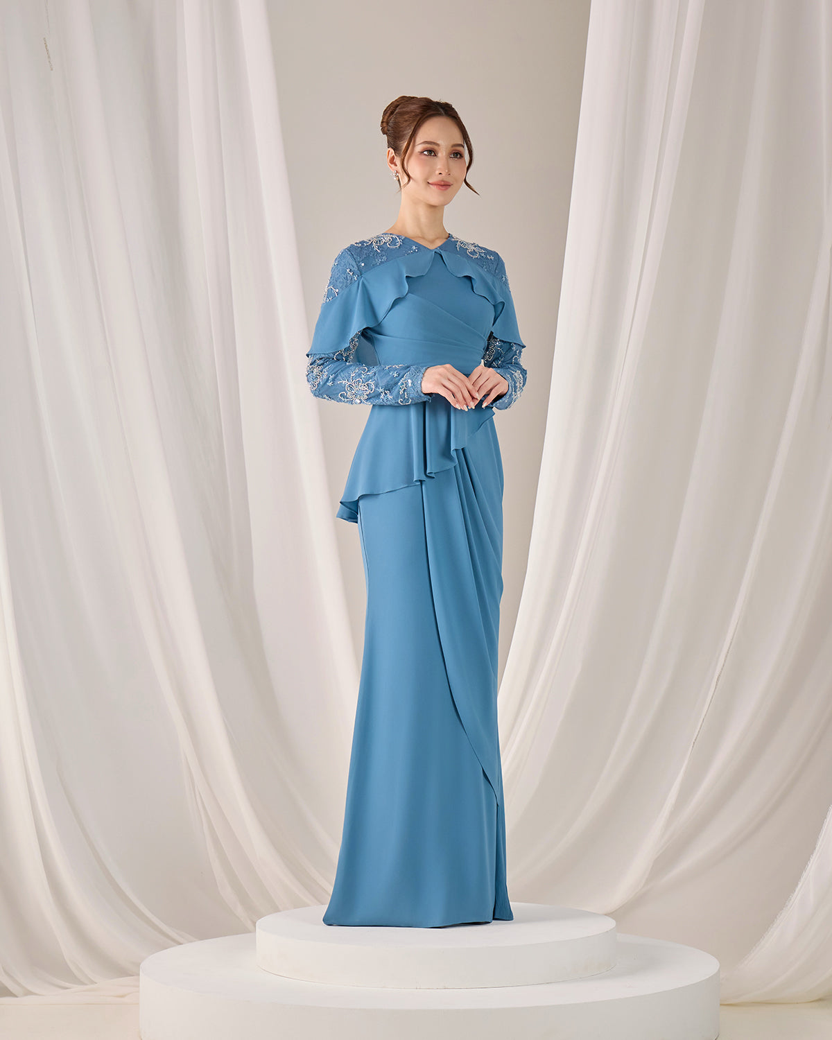 MIREA DRESS (DIAMOND TEAL BLUE)