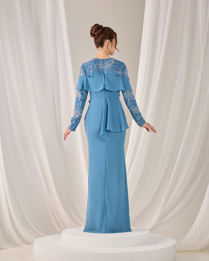 MIREA DRESS (DIAMOND TEAL BLUE)