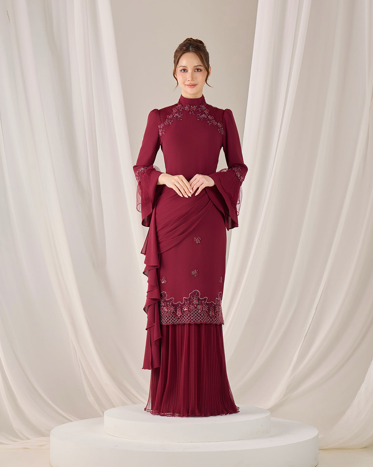 HAYLIE KURUNG (BURGUNDY)