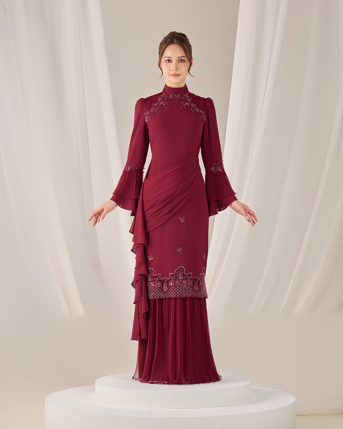 HAYLIE KURUNG (BURGUNDY)