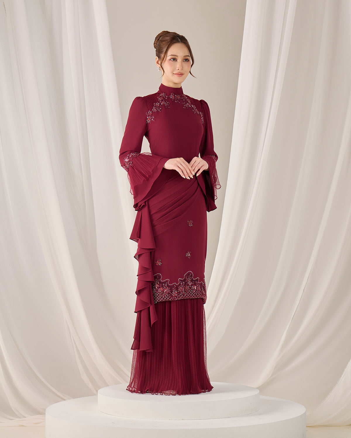 HAYLIE KURUNG (BURGUNDY)