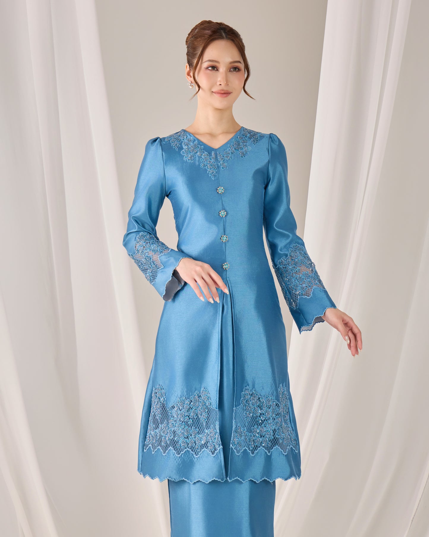 MINOR DEFECT SERAYA KURUNG (DIAMOND TEAL BLUE)