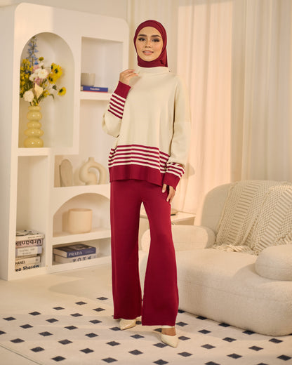 CLEO HALF STRIPES (RED CHERRY)