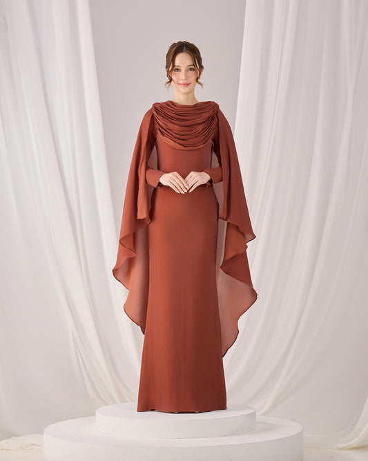 ARLENA DRESS (BROWN)