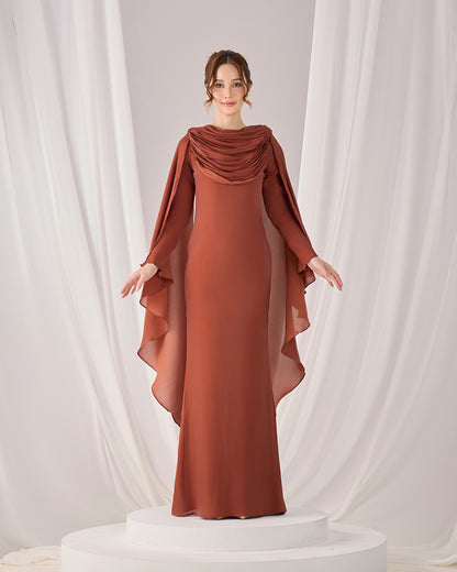 ARLENA DRESS (BROWN)