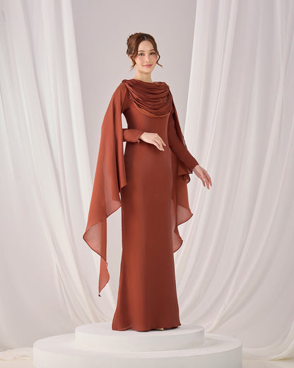 ARLENA DRESS (BROWN)