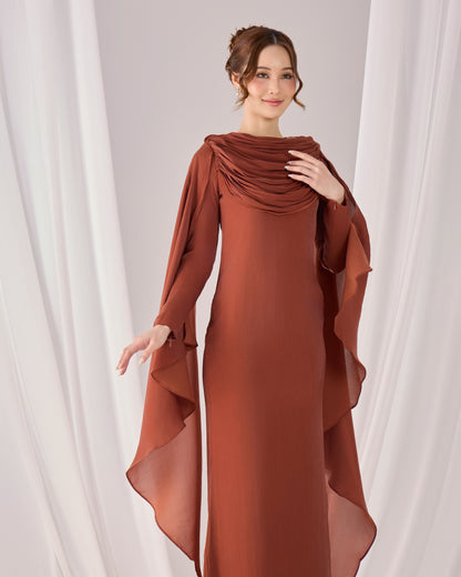 ARLENA DRESS (BROWN)