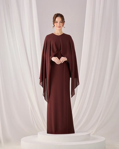 ZALEA DRESS (RICH BROWN)
