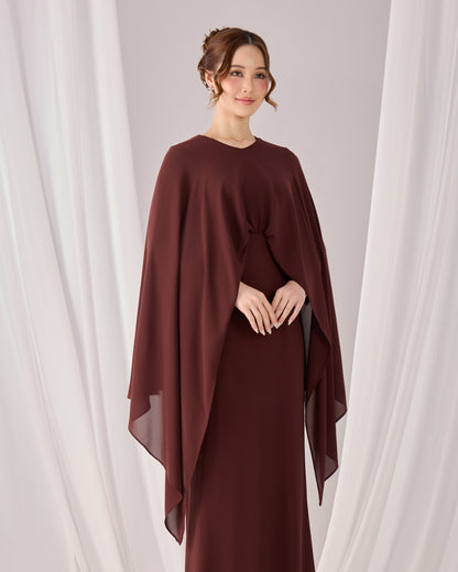 ZALEA DRESS (RICH BROWN)