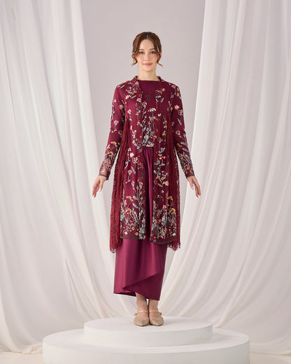 SELINA KEBAYA (BURGUNDY)