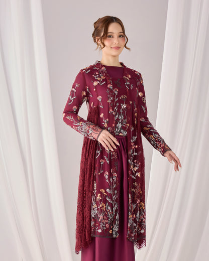SELINA KEBAYA (BURGUNDY)