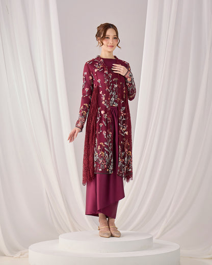 SELINA KEBAYA (BURGUNDY)