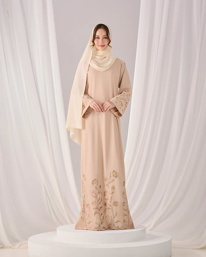 MINOR DEFECT QAFIYA ABAYA (CHAMPAGNE)