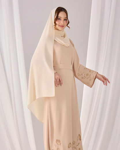 MINOR DEFECT QAFIYA ABAYA (CHAMPAGNE)