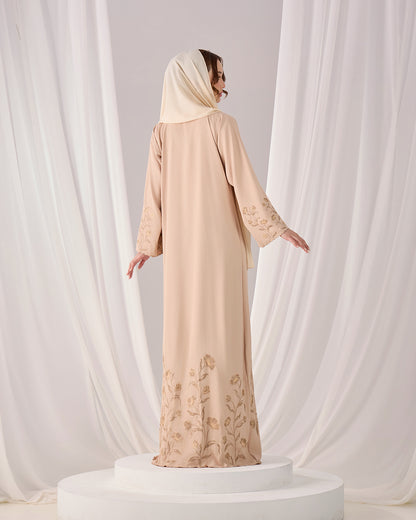 MINOR DEFECT QAFIYA ABAYA (CHAMPAGNE)