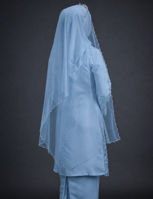 VEIL EMBROIDERY CODE A12 (MISTY BLUE)