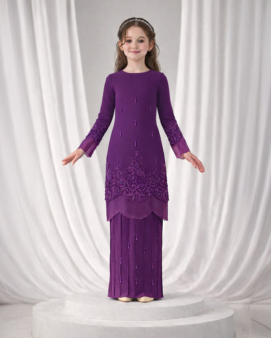 DARIYA KURUNG KIDS (DARK PURPLE)
