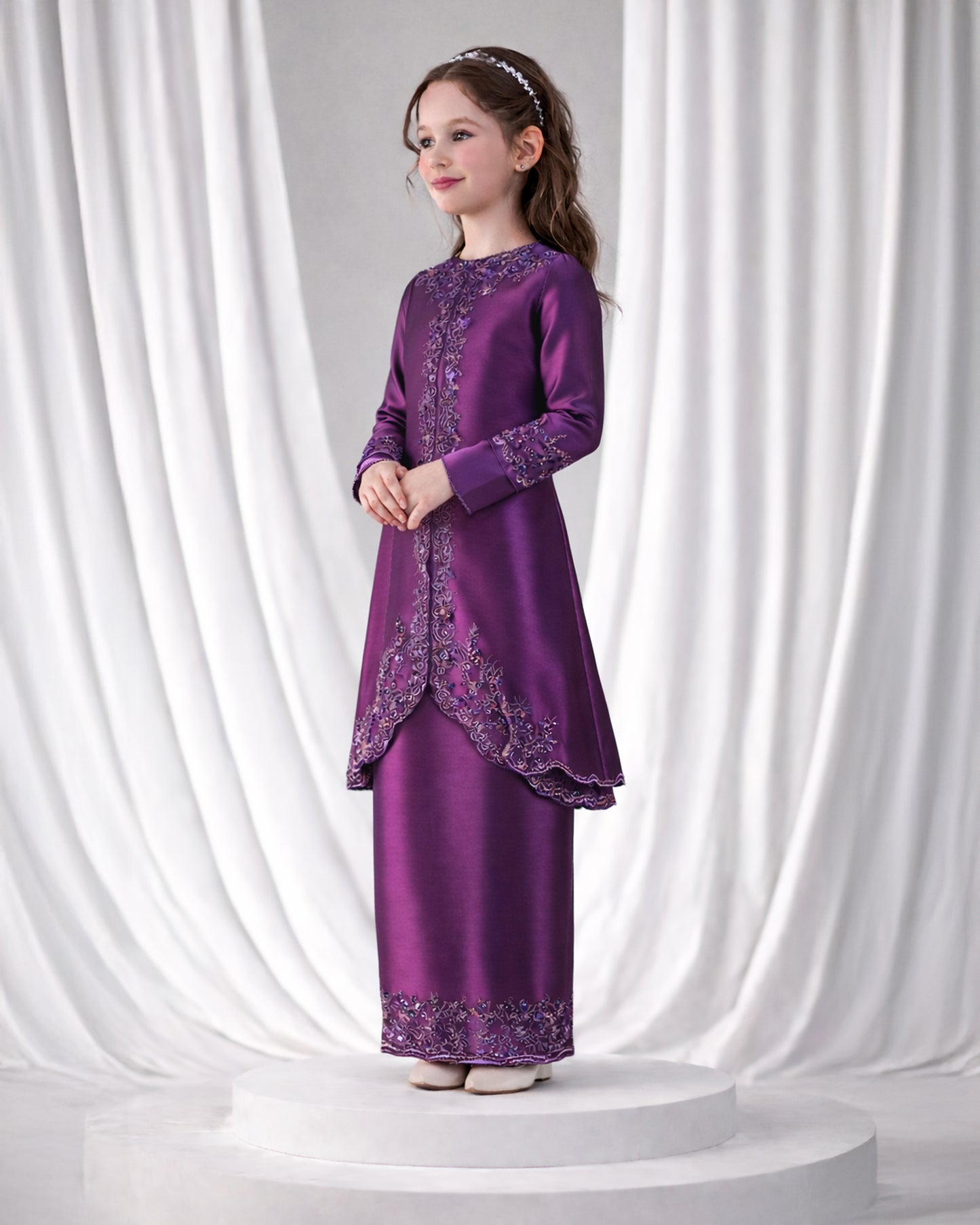 MINOR DEFECT NIARA KURUNG KIDS (DARK PURPLE)
