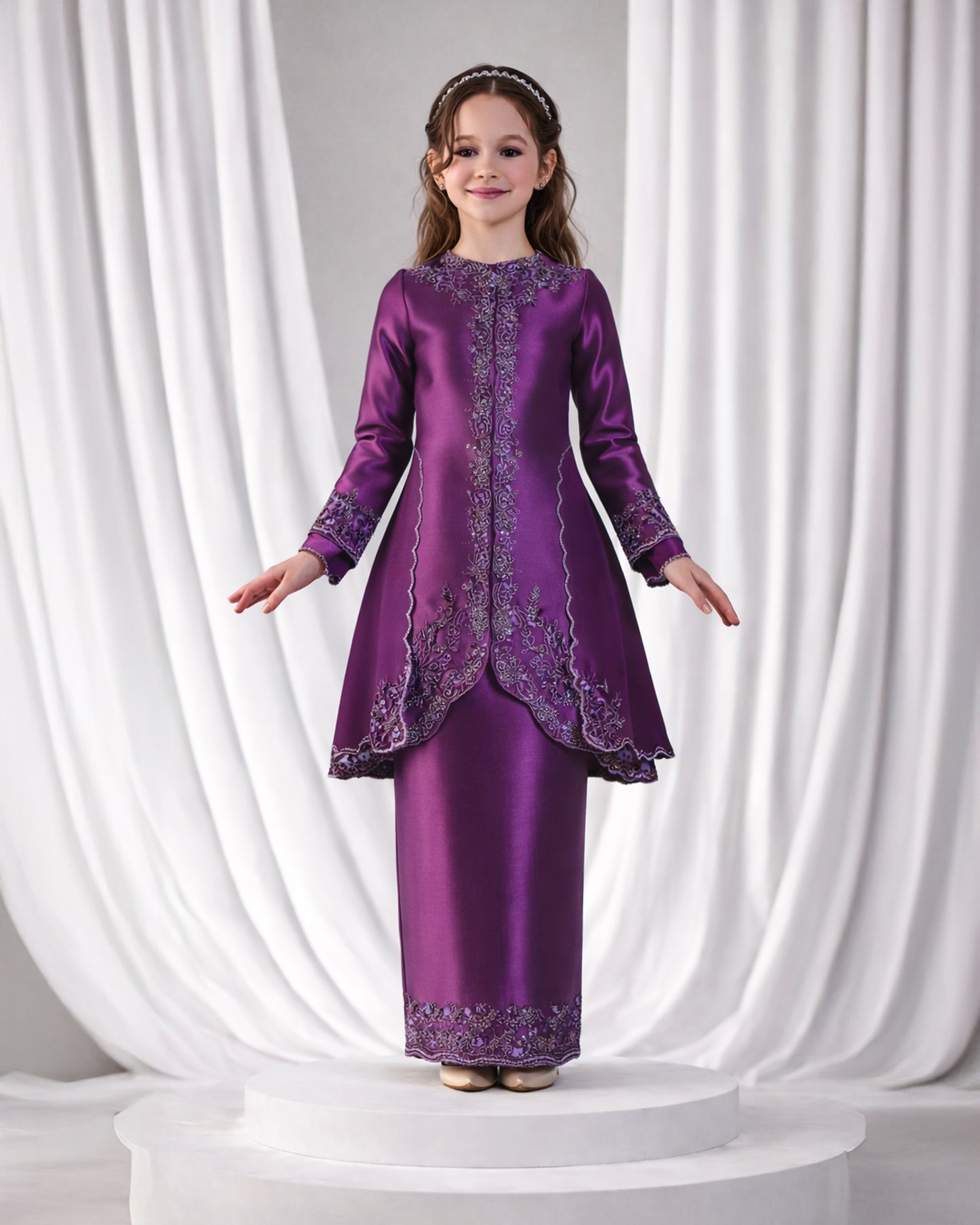 MINOR DEFECT NIARA KURUNG KIDS (DARK PURPLE)