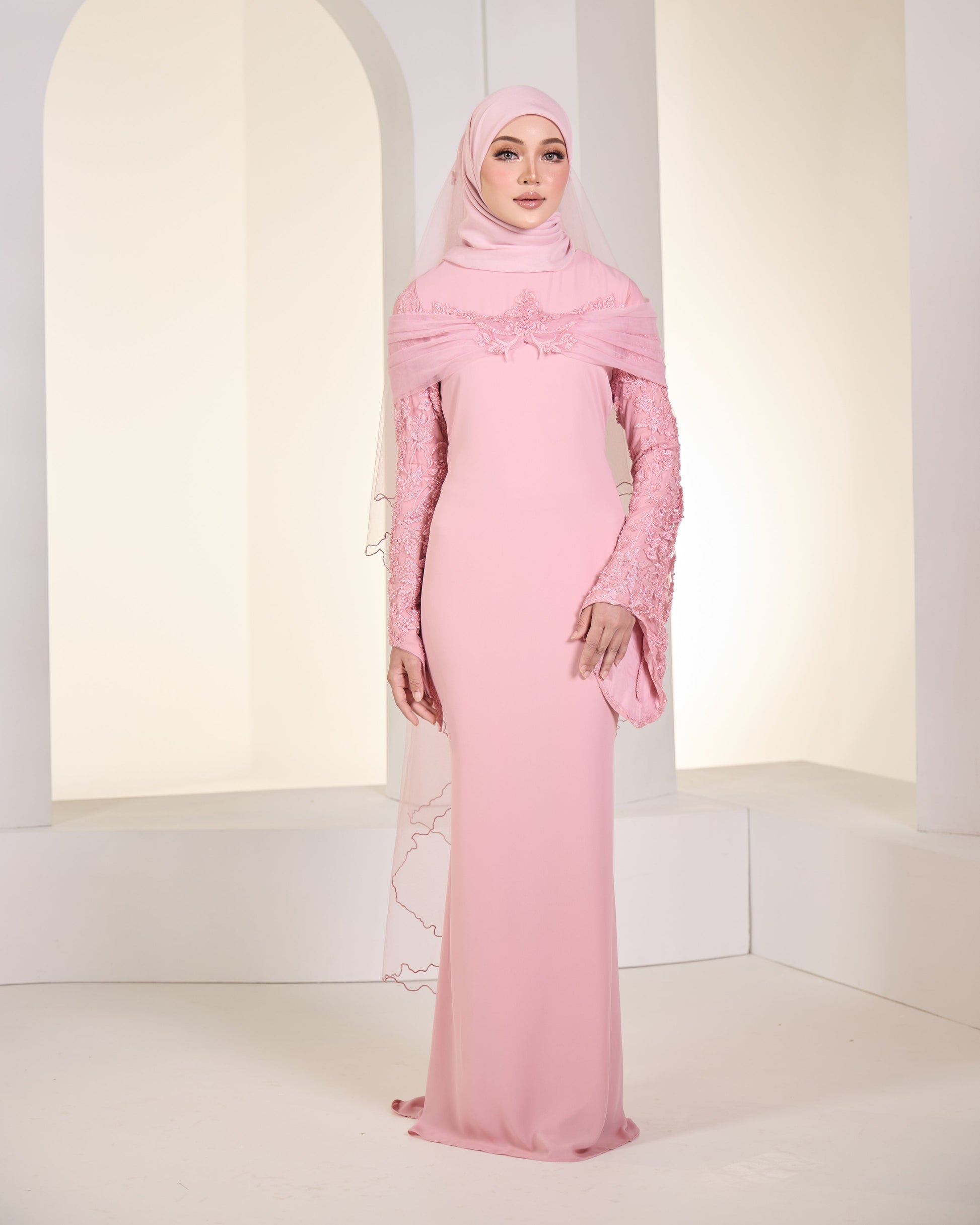 DARLENE DRESS (DUSTY PINK) Hijabistahub DARLENE DRESS (DUSTY PINK) Hijabistahub