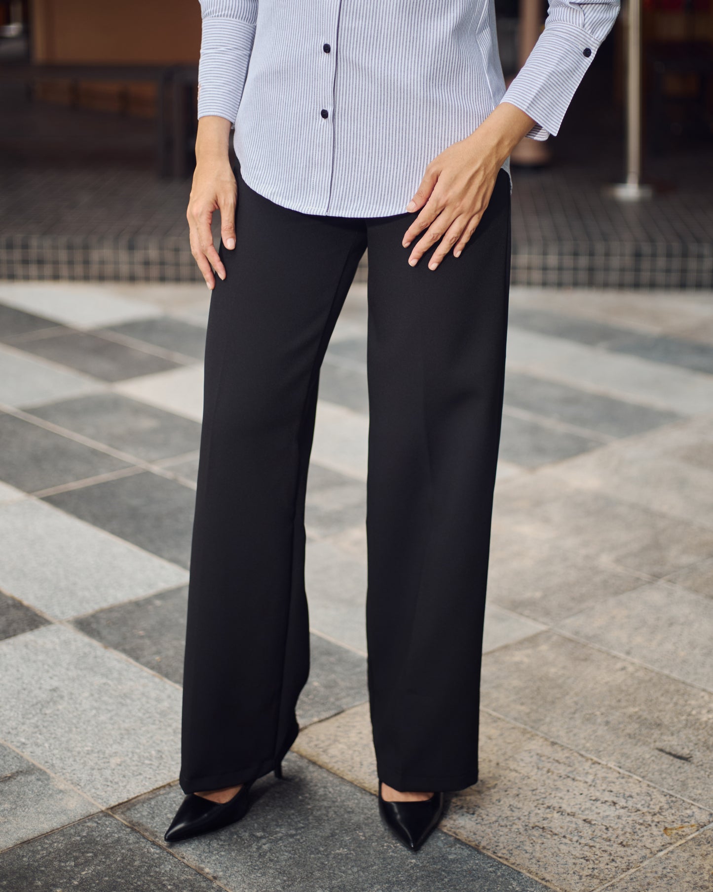 DELLA PALAZZO PANTS (BLACK)