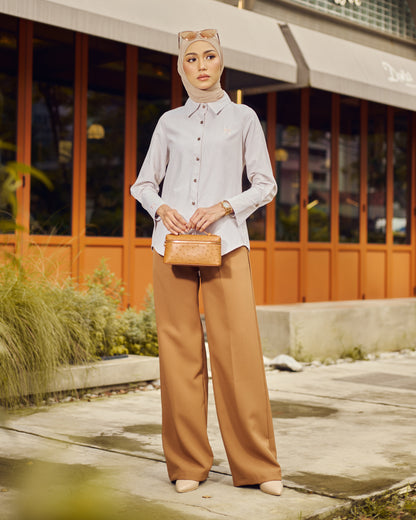 MINOR DEFECT DELLA PALAZZO PANTS (LIGHT BROWN)