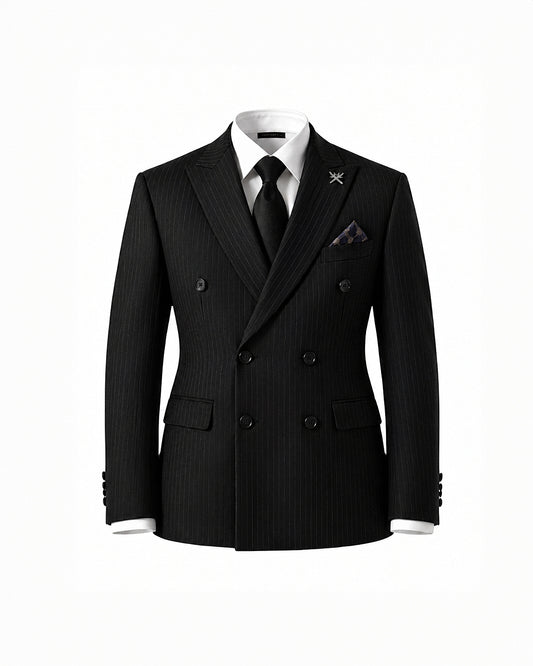 THE DOMINIC DOUBLE BREASTED SUIT (BLACK)