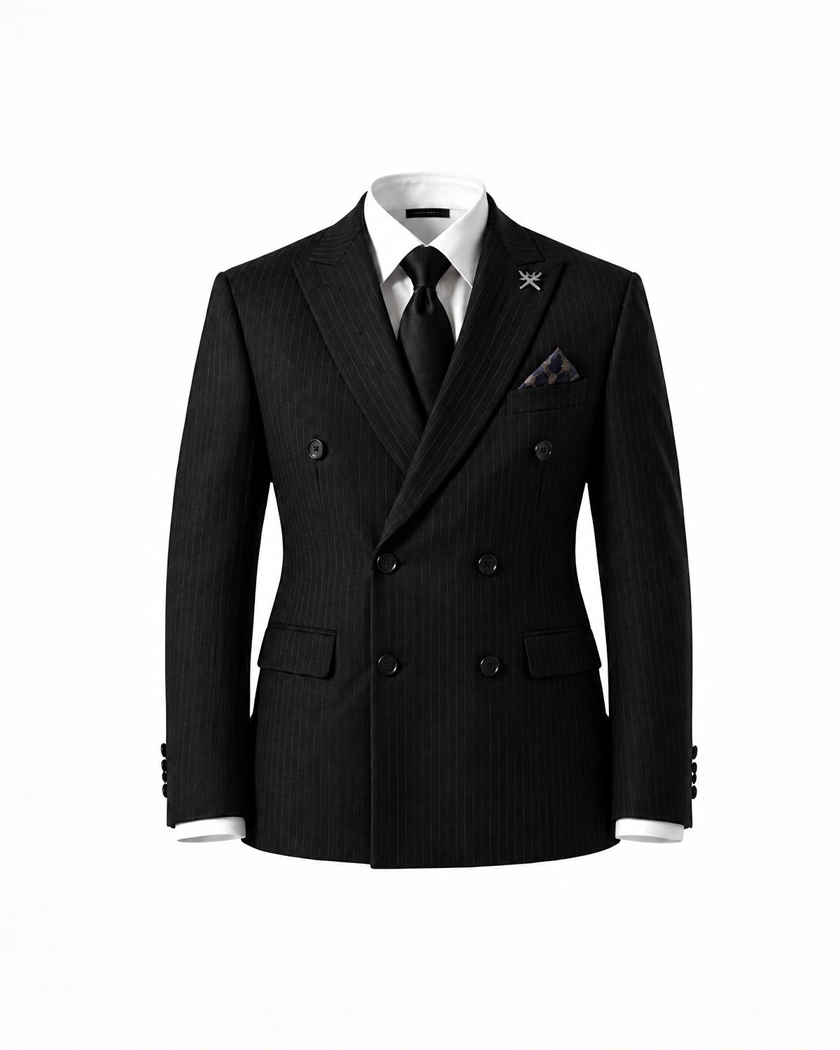 THE DOMINIC DOUBLE BREASTED SUIT (BLACK)