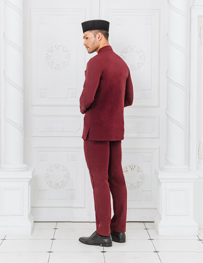 BAJU MELAYU (BURGUNDY)