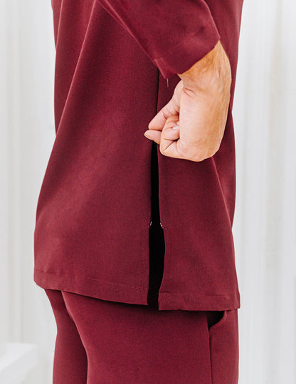 BAJU MELAYU (BURGUNDY)