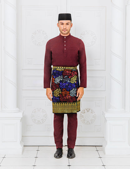 BAJU MELAYU (BURGUNDY)