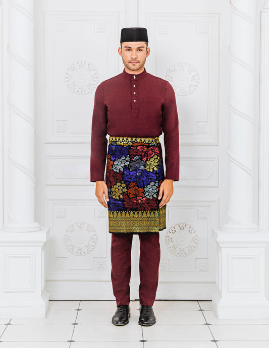 BAJU MELAYU (BURGUNDY)