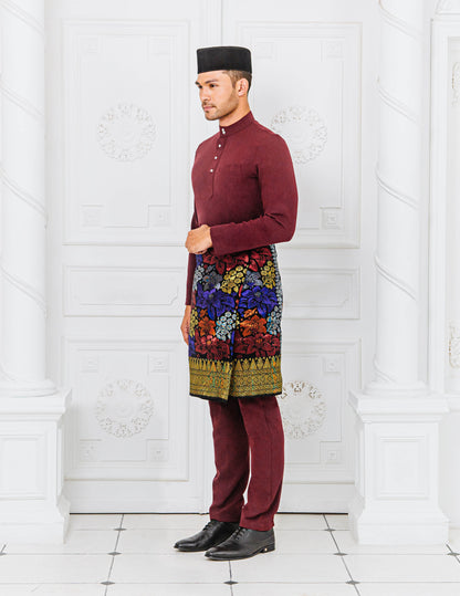 BAJU MELAYU (BURGUNDY)