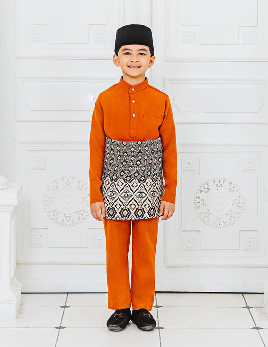 BAJU MELAYU KIDS (BURNT ORANGE)