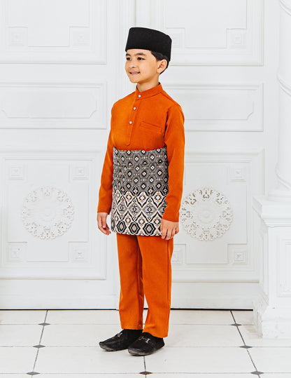 BAJU MELAYU KIDS (BURNT ORANGE)