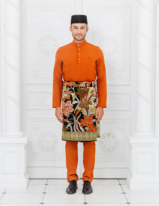 BAJU MELAYU (BURNT ORANGE)