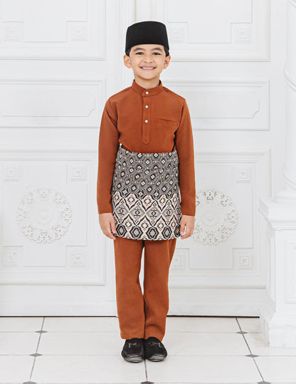 BAJU MELAYU KIDS (BROWN)