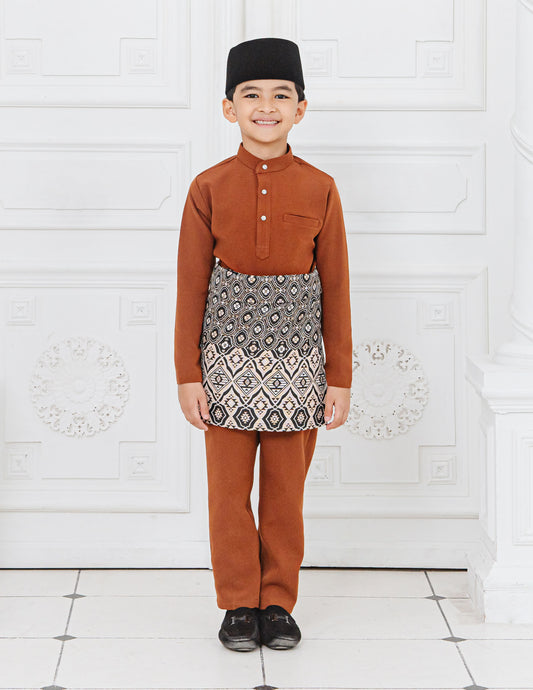BAJU MELAYU KIDS (BROWN)