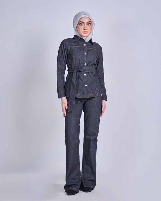 CLARA DENIM PANTS (BLACK)