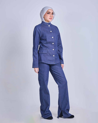 CLARA DENIM PANTS (DARK BLUE)