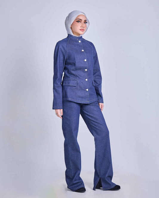 CLARA DENIM PANTS (DARK BLUE)