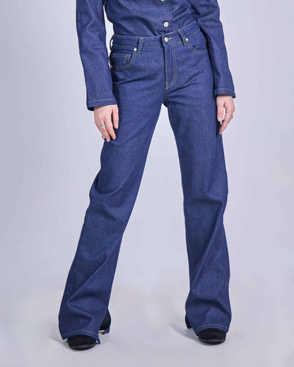 CLARA DENIM PANTS (DARK BLUE)