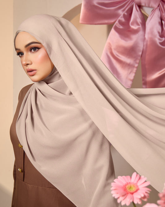 HANA CHIFFON SHAWL (FAWN)