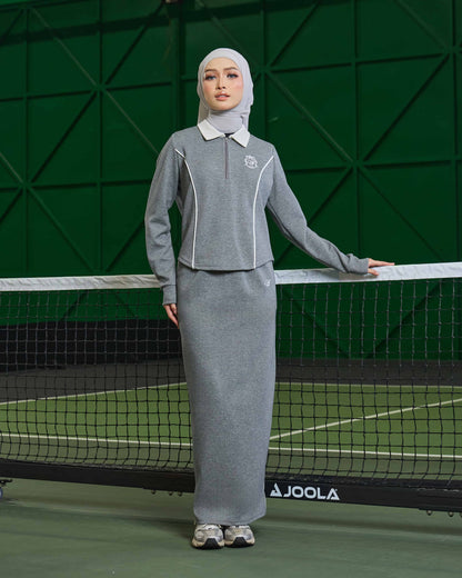 MINOR DEFECT LIORA HALF-ZIP SKIRT (GREY)