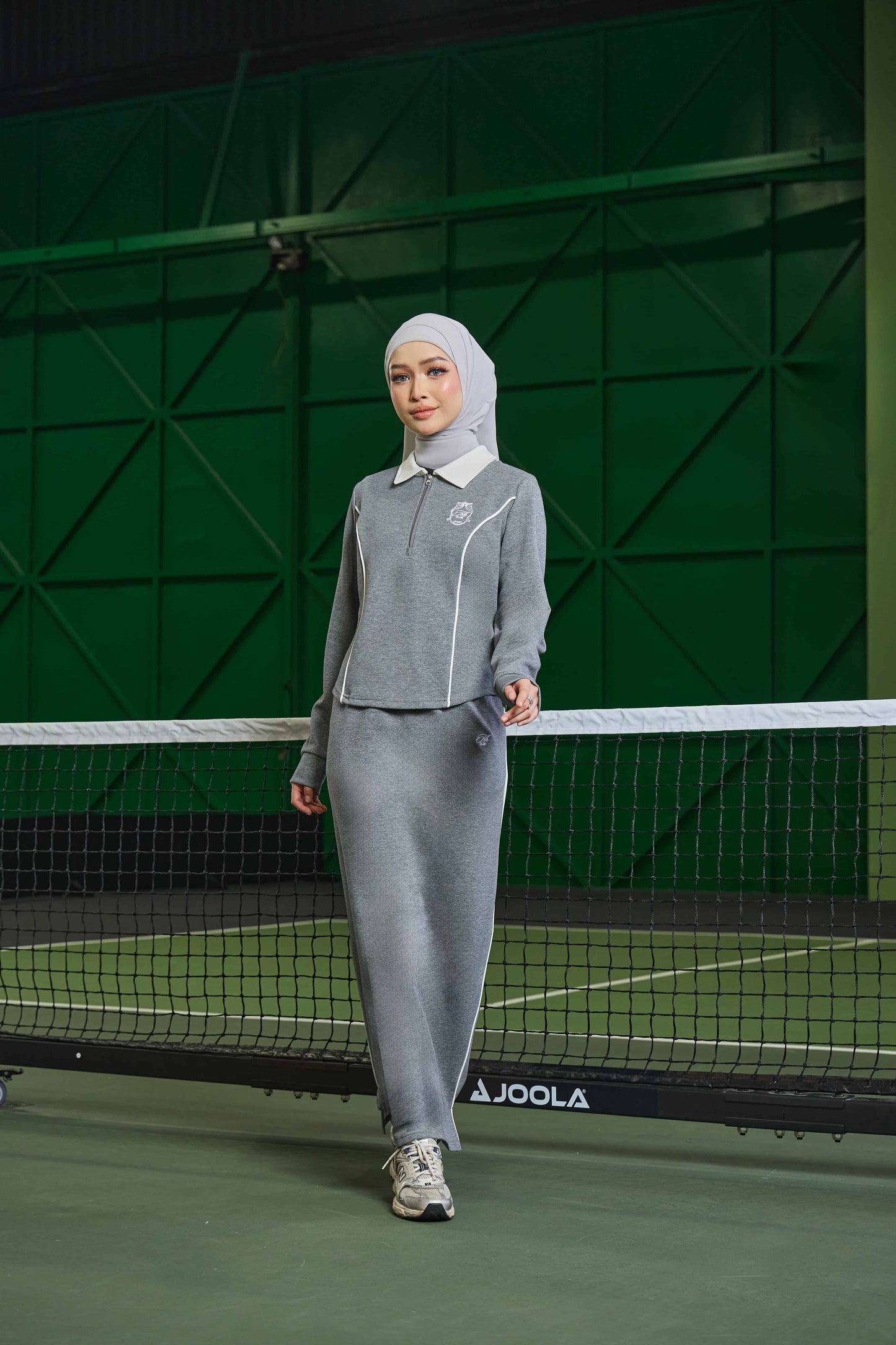 LIORA HALF-ZIP SKIRT (GREY)