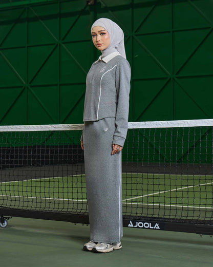 MINOR DEFECT LIORA HALF-ZIP SKIRT (GREY)