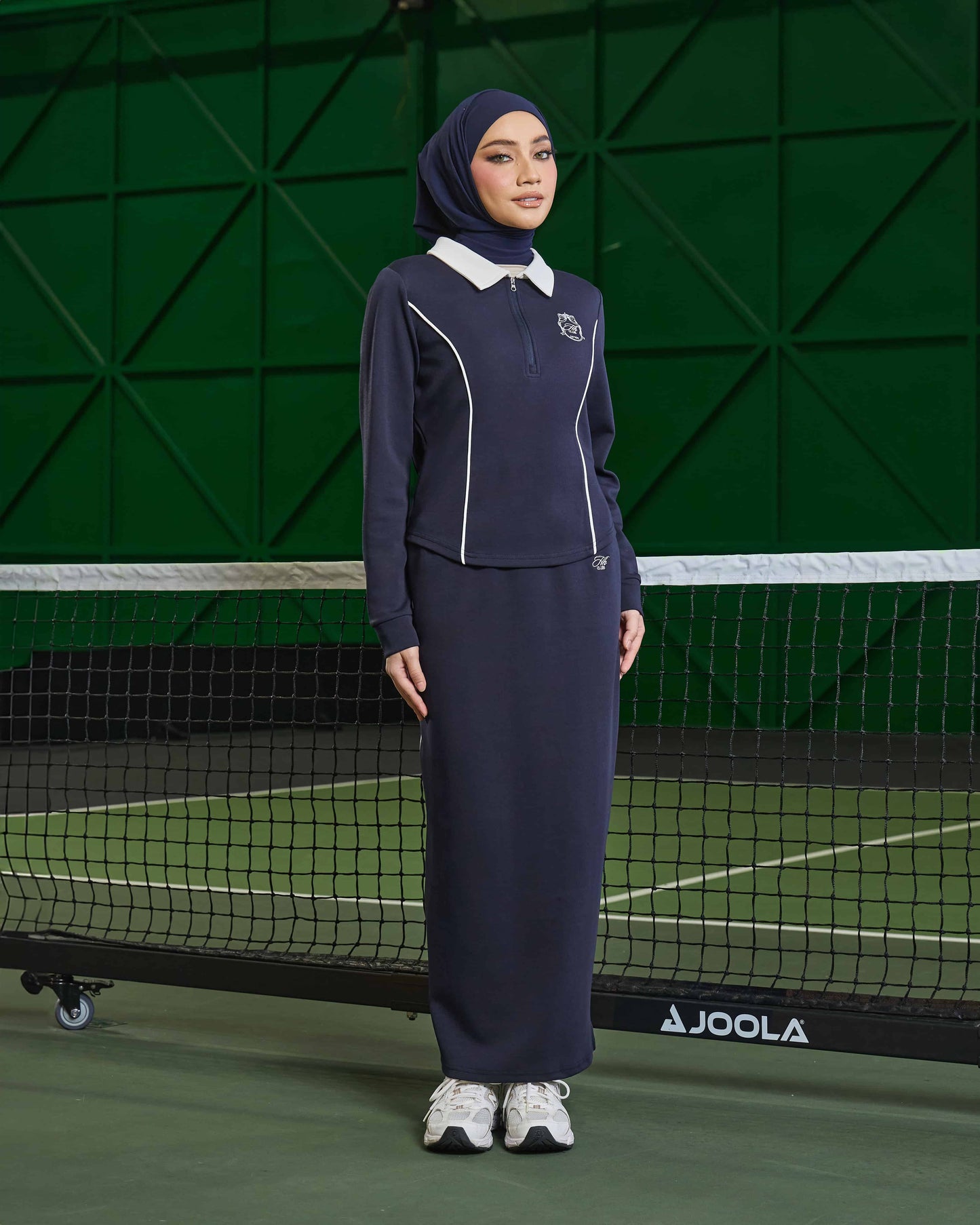 MINOR DEFECT LIORA HALF-ZIP SKIRT (NAVY BLUE)